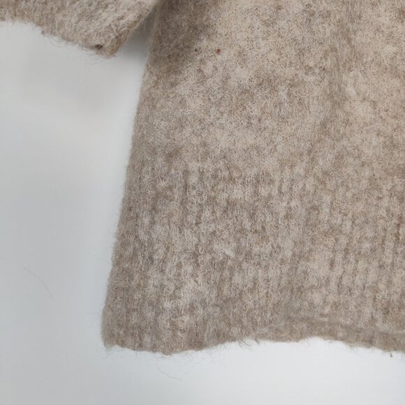 J. Crew Women's Knit Sweater Sz Small Alpaca Wool Beige Minimalist Simple Daily - Picture 3 of 8